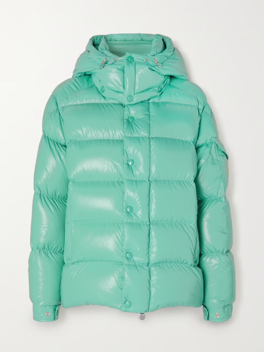 Moncler Maya quilted shell down jacket - Seafoam