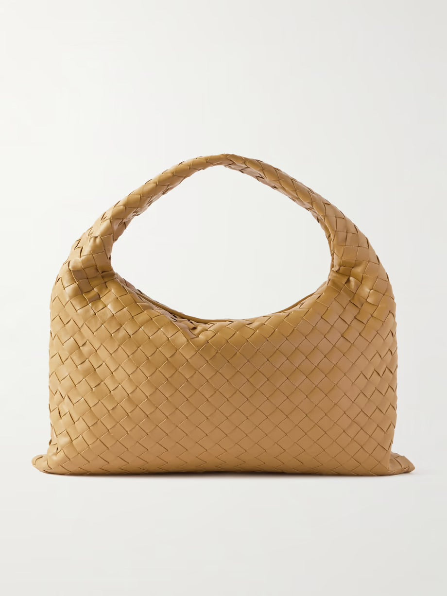 Cabat large leather-trimmed suede tote - Beige