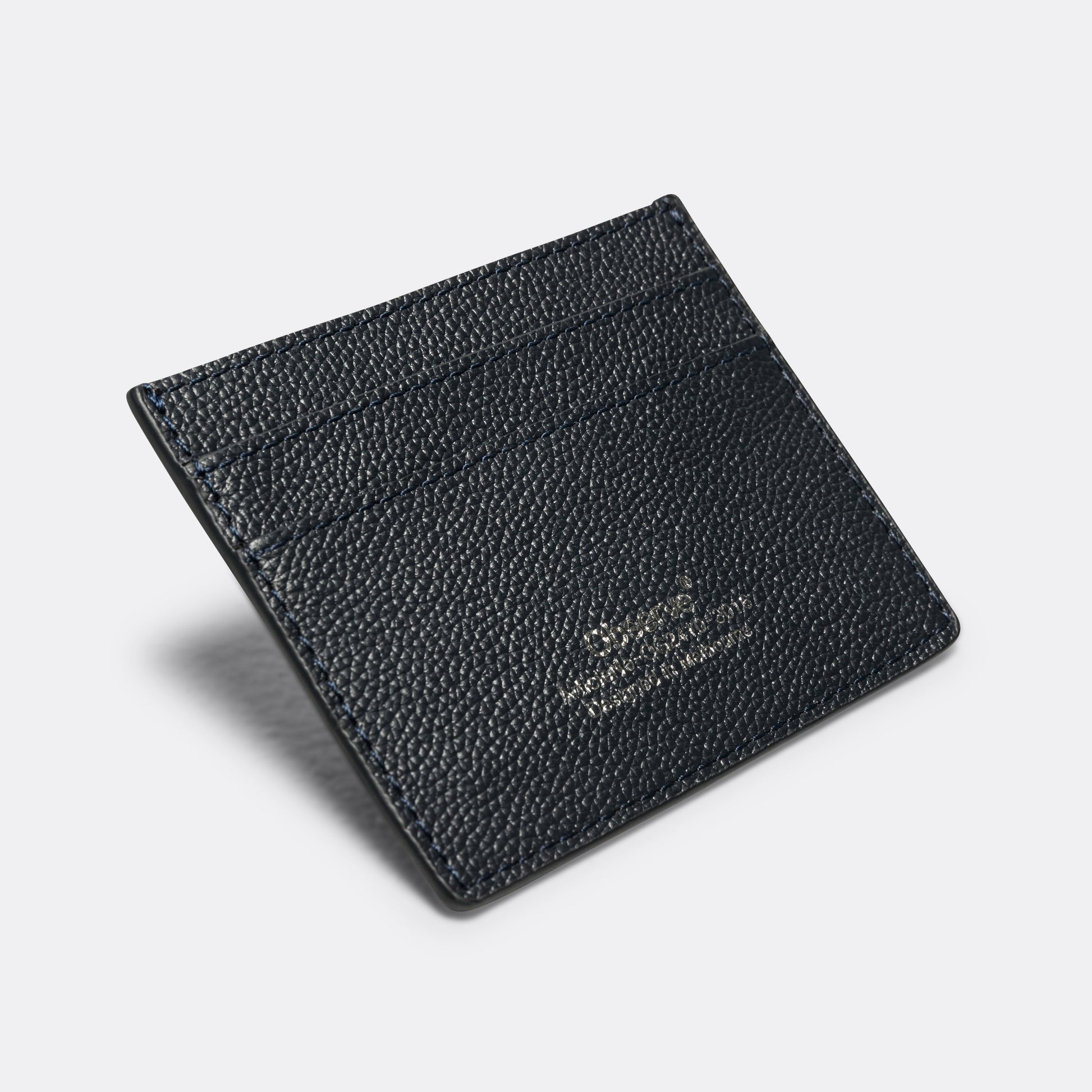 Leather Wallet - Navy
