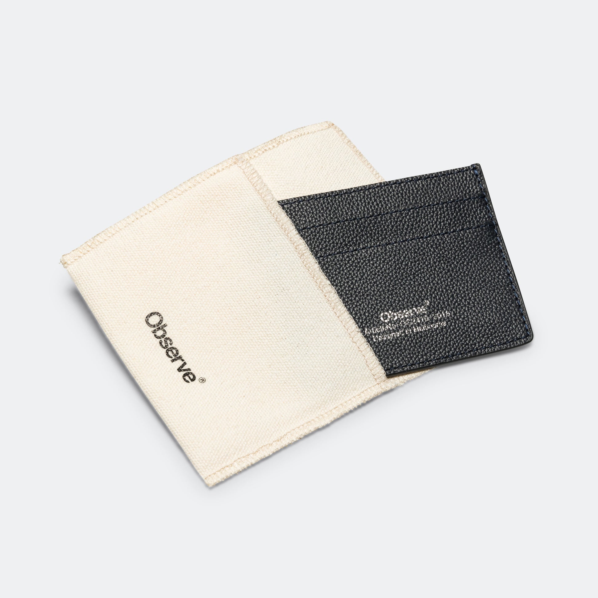 Leather Wallet - Navy