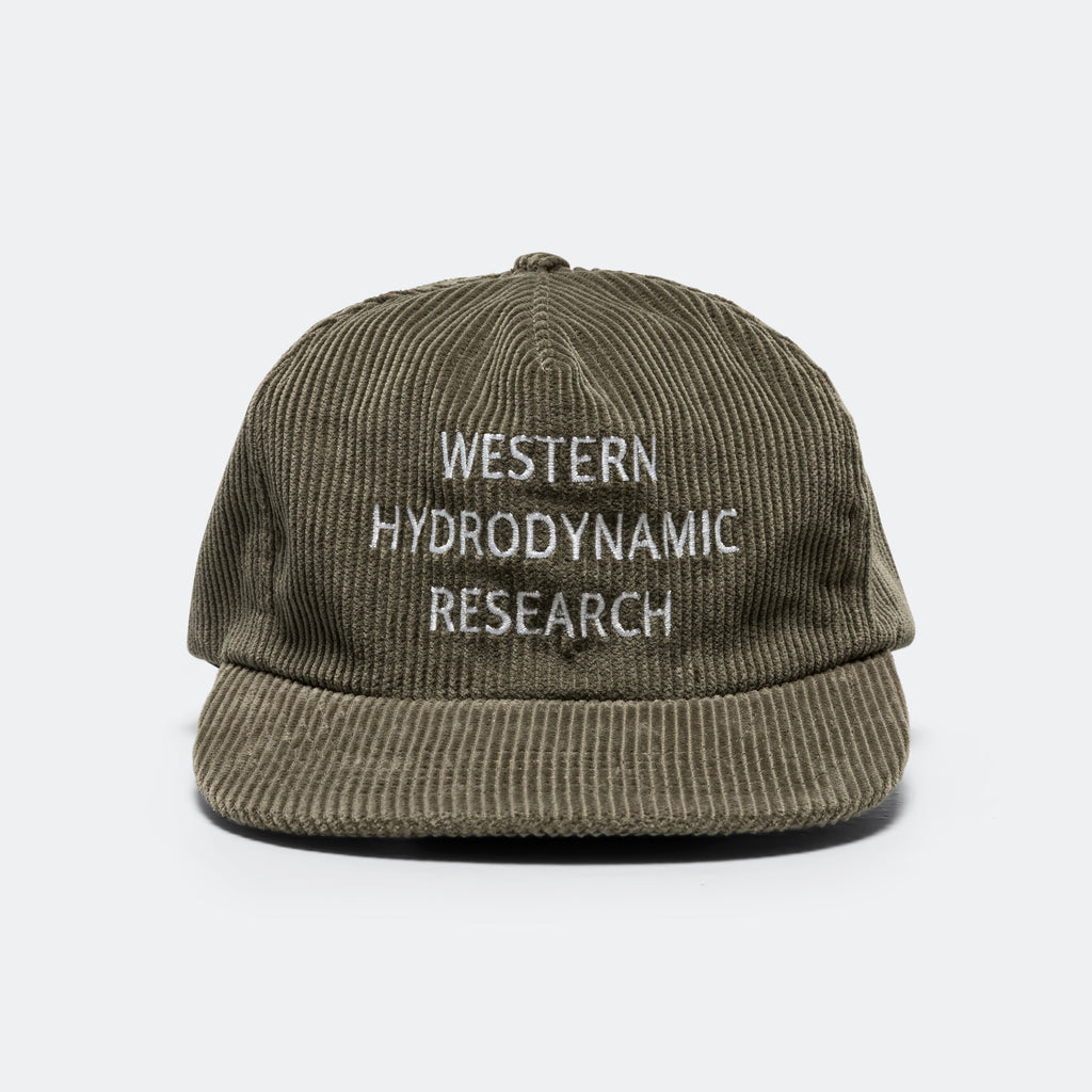 Whale Cord Hat - Green Olive