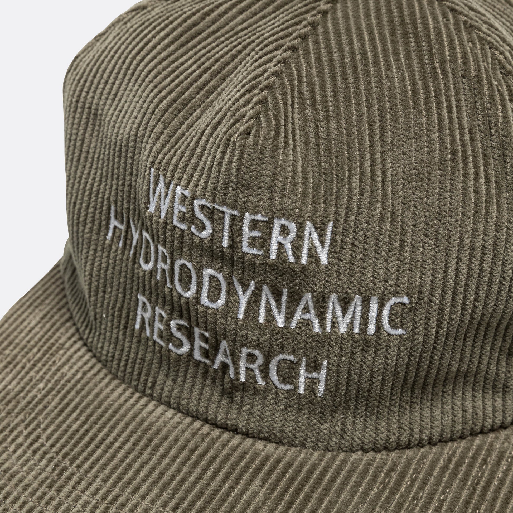 Whale Cord Hat - Green Olive