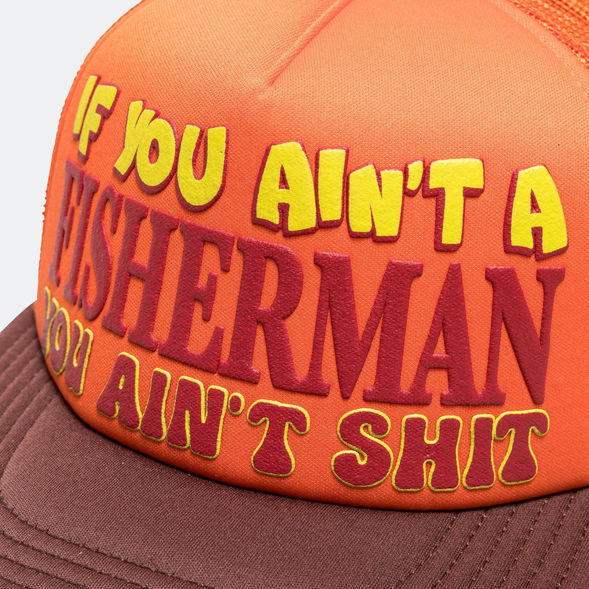 Fishing Hat - Orange/Brown